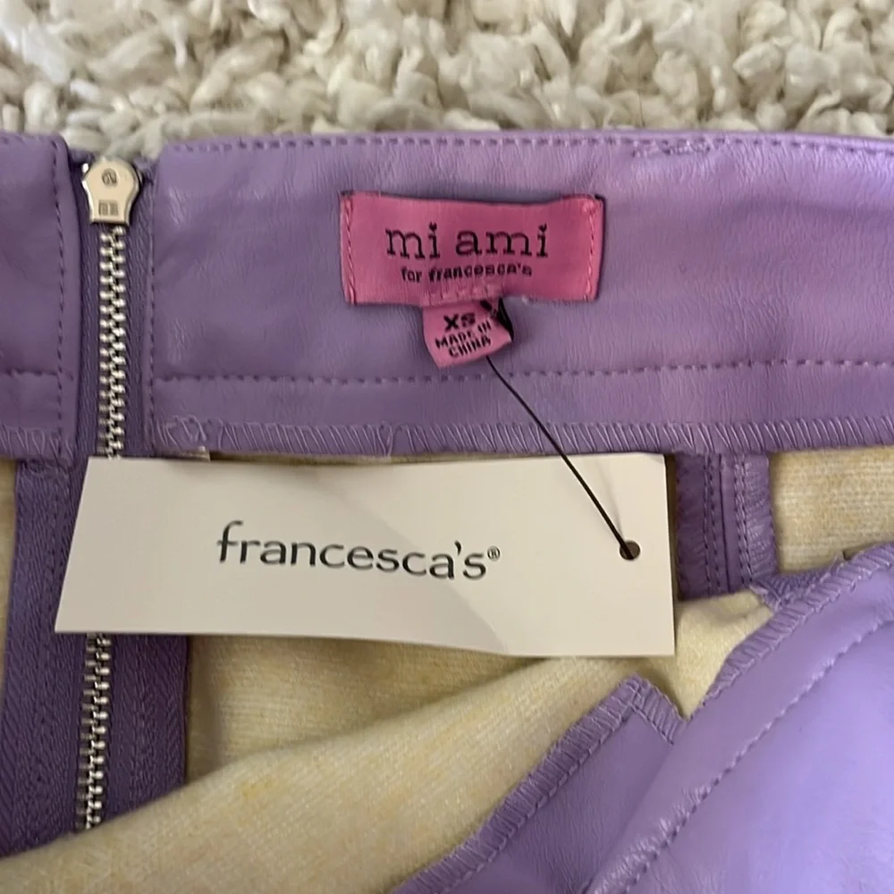 Mi ami Lavender Mini Skirt - Picture 3 of 3